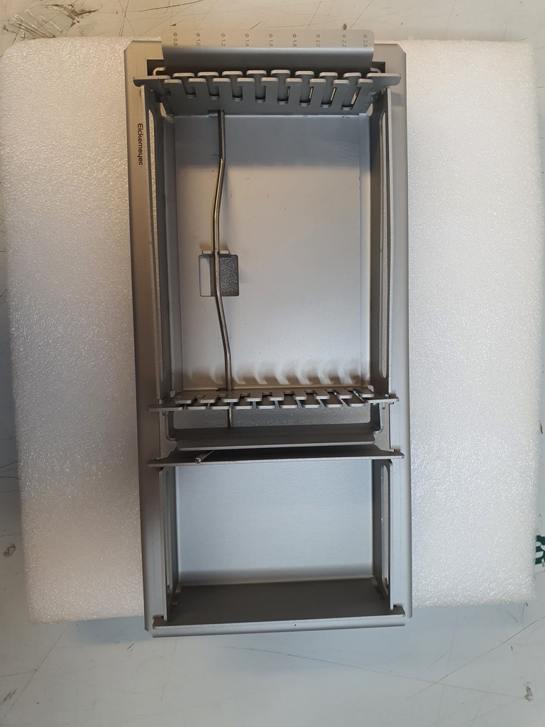 Sortiergestell mit Rahmen für Bohrdrähte mit 160 mm Länge Unterteilung von 0,8 - 2,5 mm - Mit Kratzern