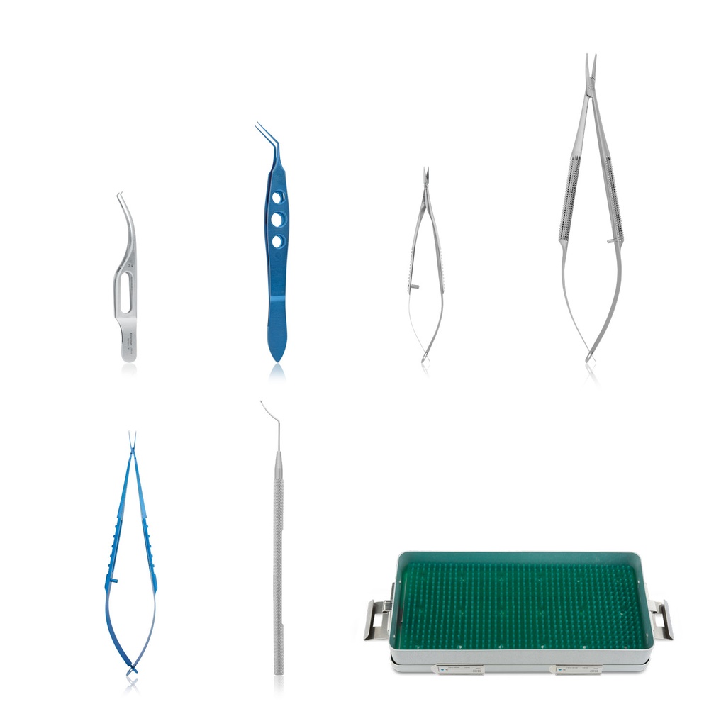 [172030] Kit d'instruments Phaco, composé de 6 instruments de haute qualité