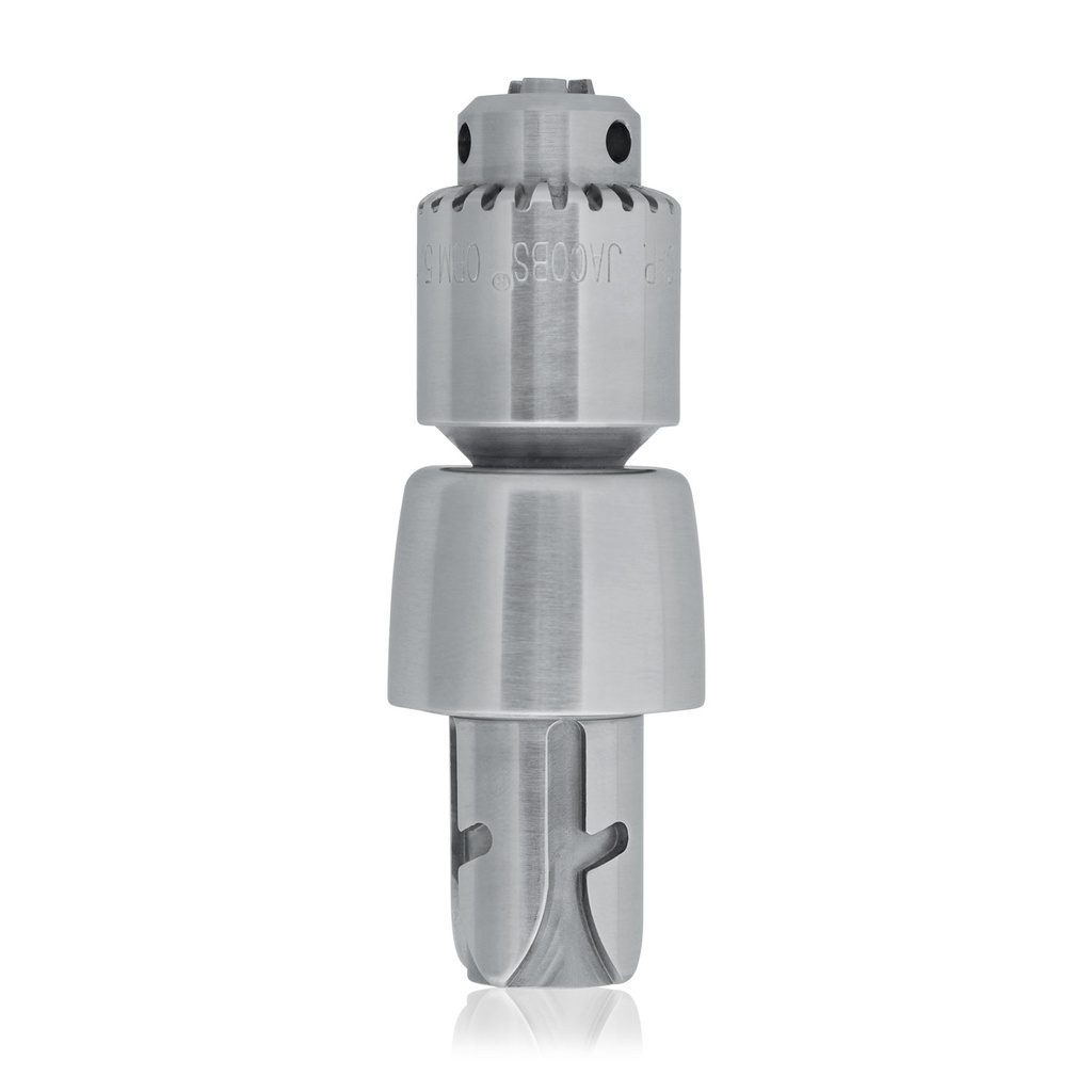 Mandrin de perçage Jacobs pour perceuse sans fil DRAGONFLY, canulé avec clé, plage de serrage Ø 0,0 - 4,0 mm, vitesse 0 - 1 350 tr/min