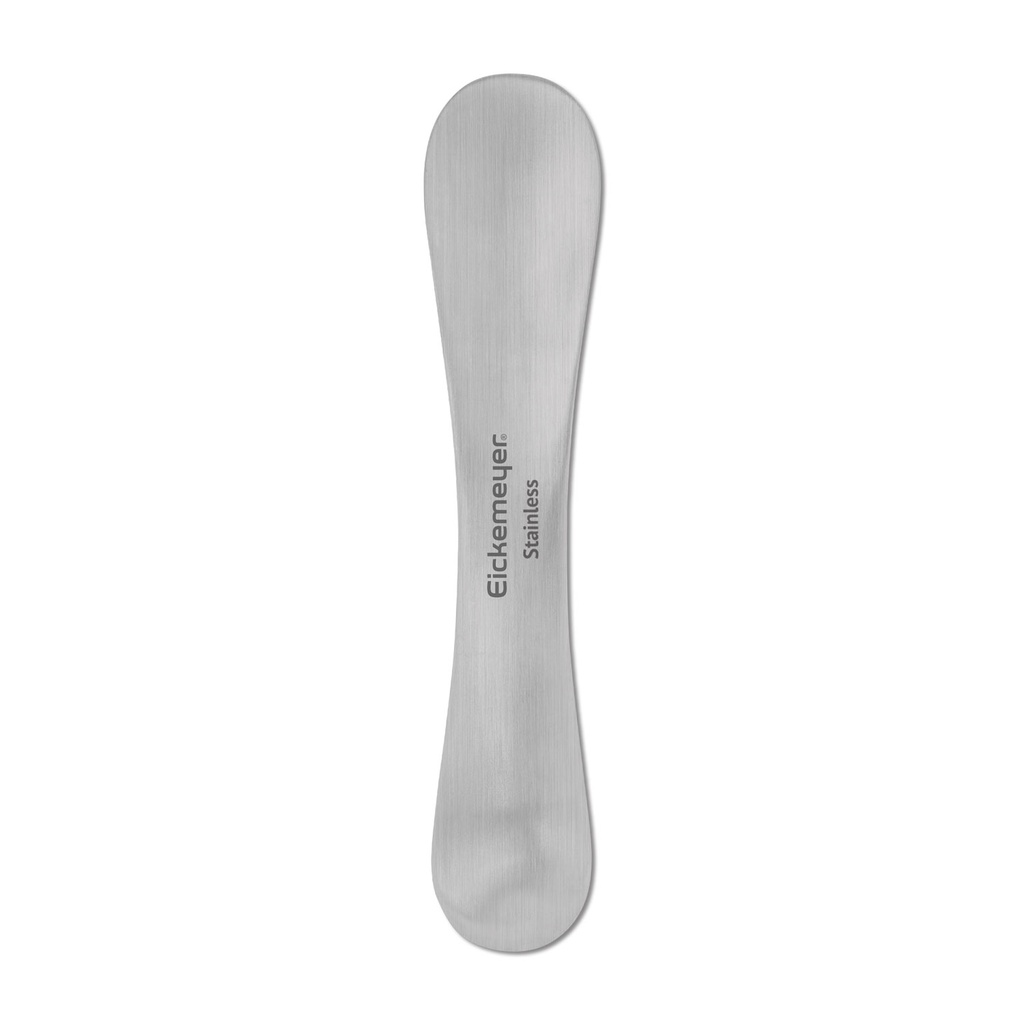 [170220] Spatule à paupières Jaeger, 11 cm, double extrémité, courbée, 22 mm/19 mm