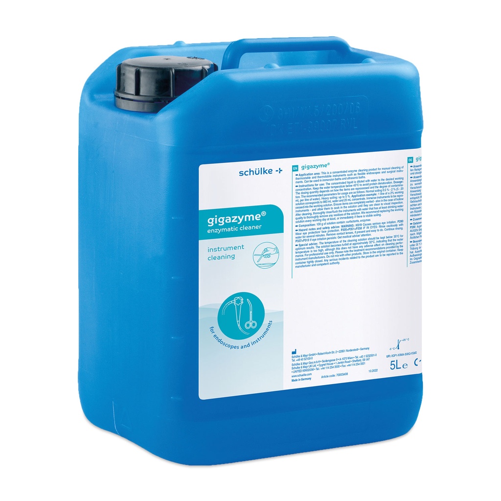 Schülke gigazyme®, detergente enzimatico per pulizia endoscopi e strumenti chirurgici, 5 litri