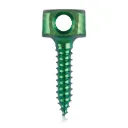 Knogleanker skrue Ø1.3 x 6mm, grøn, dobbeltøjet Ø 1.1mm