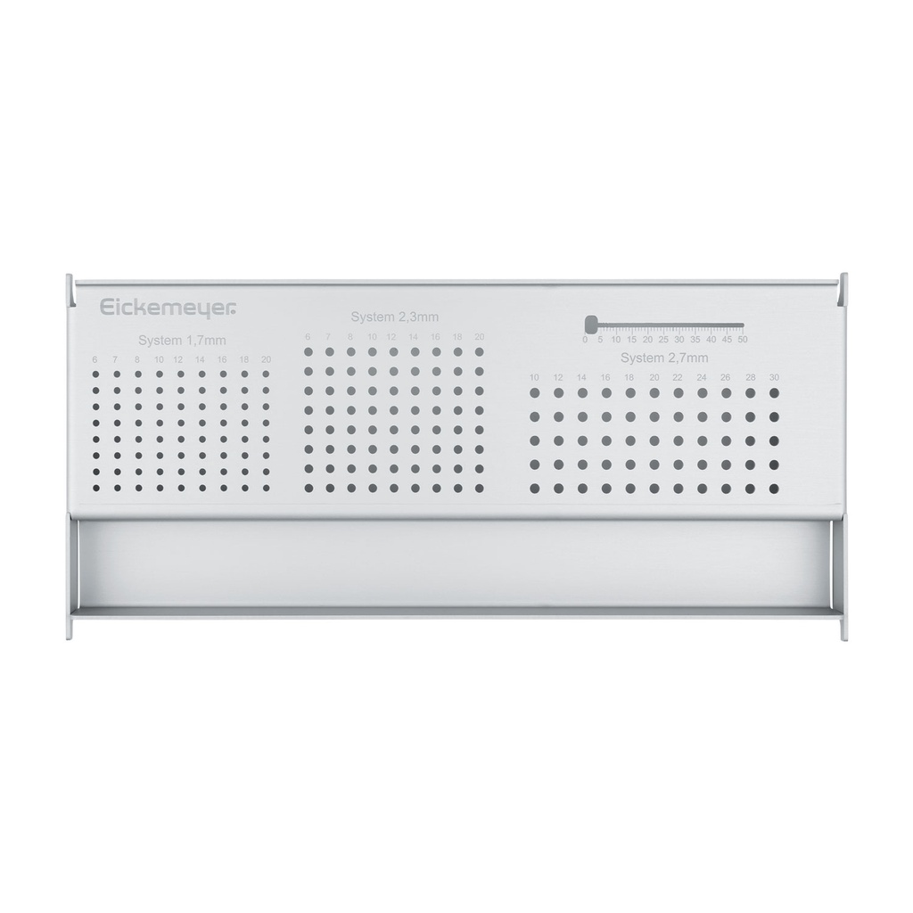 Schraubenbänkchen mit Deckel für Schrauben Diam. 1,5, 2,3 und 2,7 mm