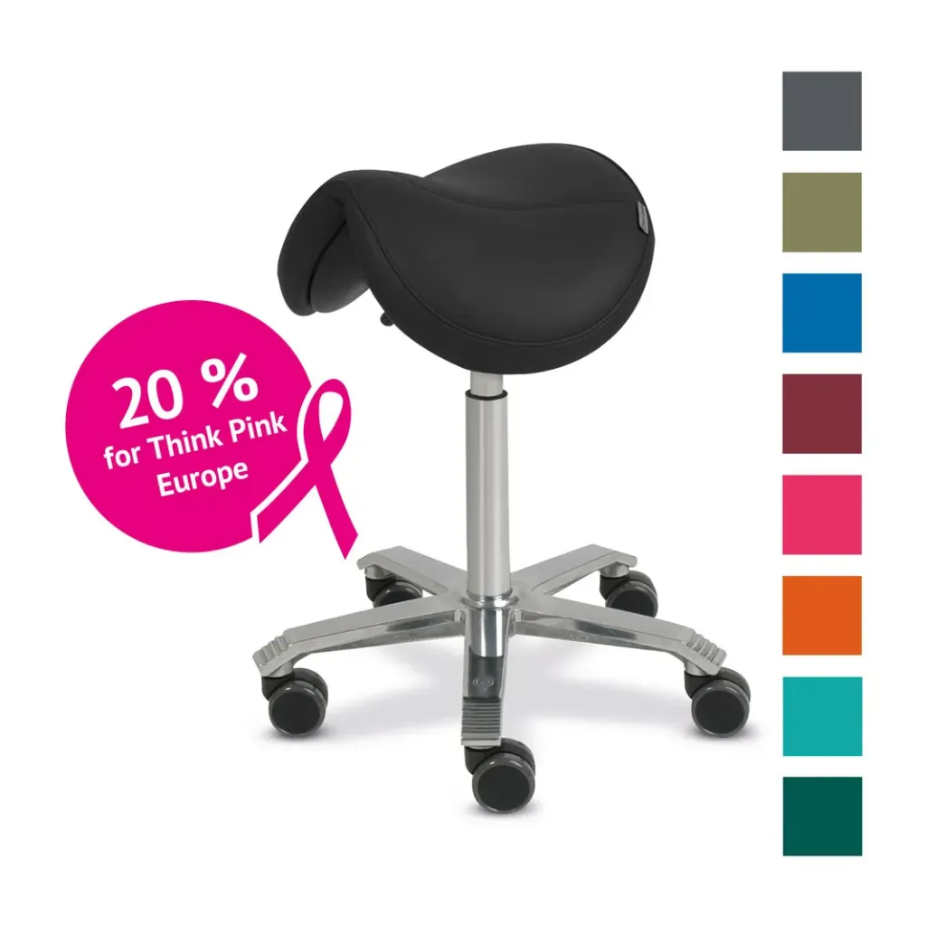[6101010003] Sedia da visita SCORE® JUMPER  / Amazone in diversi colori (JUMPER, Larghezza sedile: 44 cm, Nero, senza equilibrio, Senza supporto lombare)