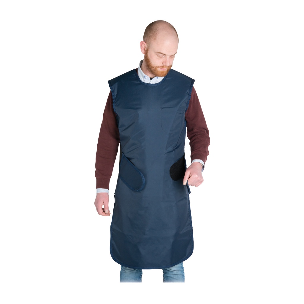 Röntgenleichtschürze,Tux Fabric blau, Pb 0,5, Länge 110 cm, Schulter-/Hüftbreite 41/60 cm, Körpergröße 170 - 180 cm