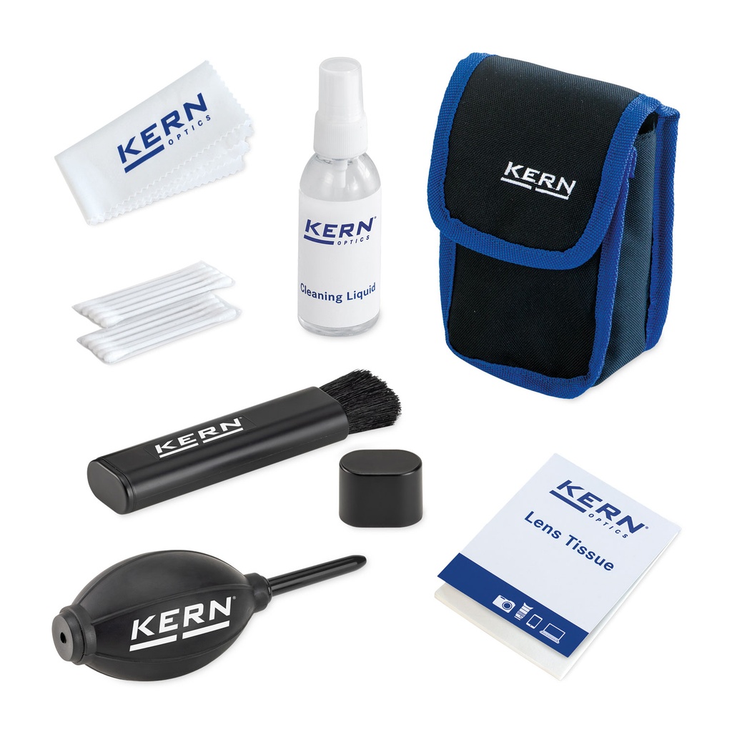 Kit de nettoyage pour microscopes, sept pièces