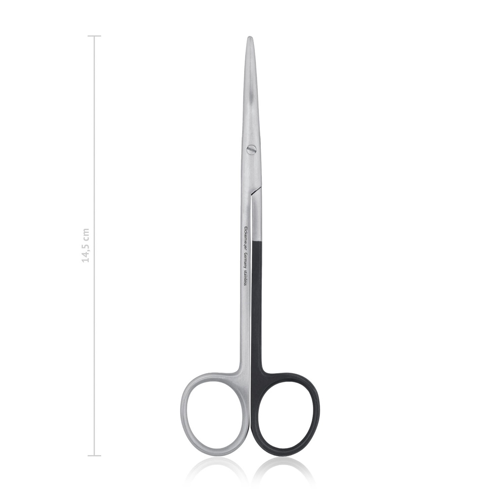 [118314L] Ciseaux de dissection METZENBAUM pour gauchers, 14,5 cm, à bout rond et courbés
