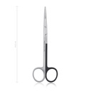 Präparierschere METZENBAUM für Linkshänder, stumpf/stumpf, 14,5 cm, gebogen