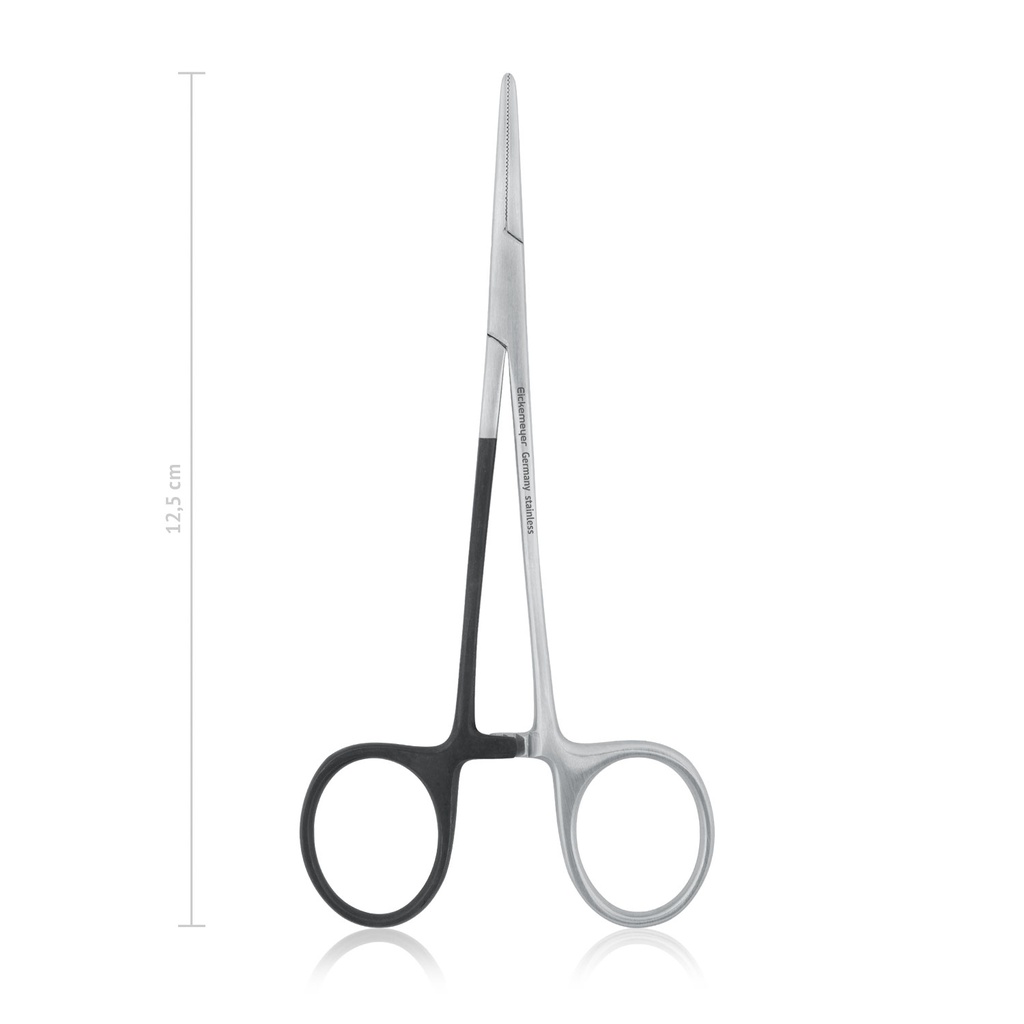 Pince hémostatique HALSTED-MOSQUITO pour gauchers, 12,5 cm droite