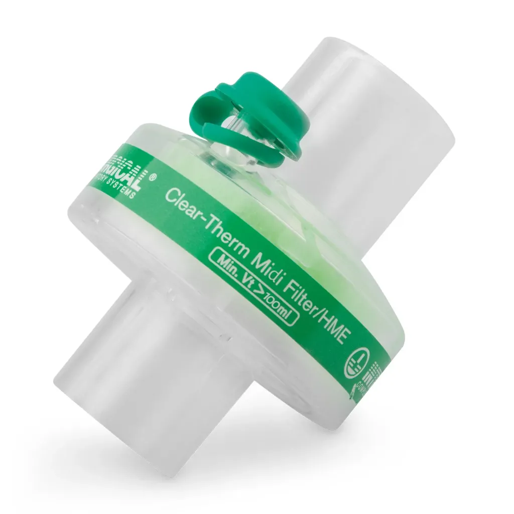 [212738] Filtro batterico Midi, per il collegamento tra il raccordo a Y e l'adattatore del tubo endotracheale, (conf. da 20 pz)