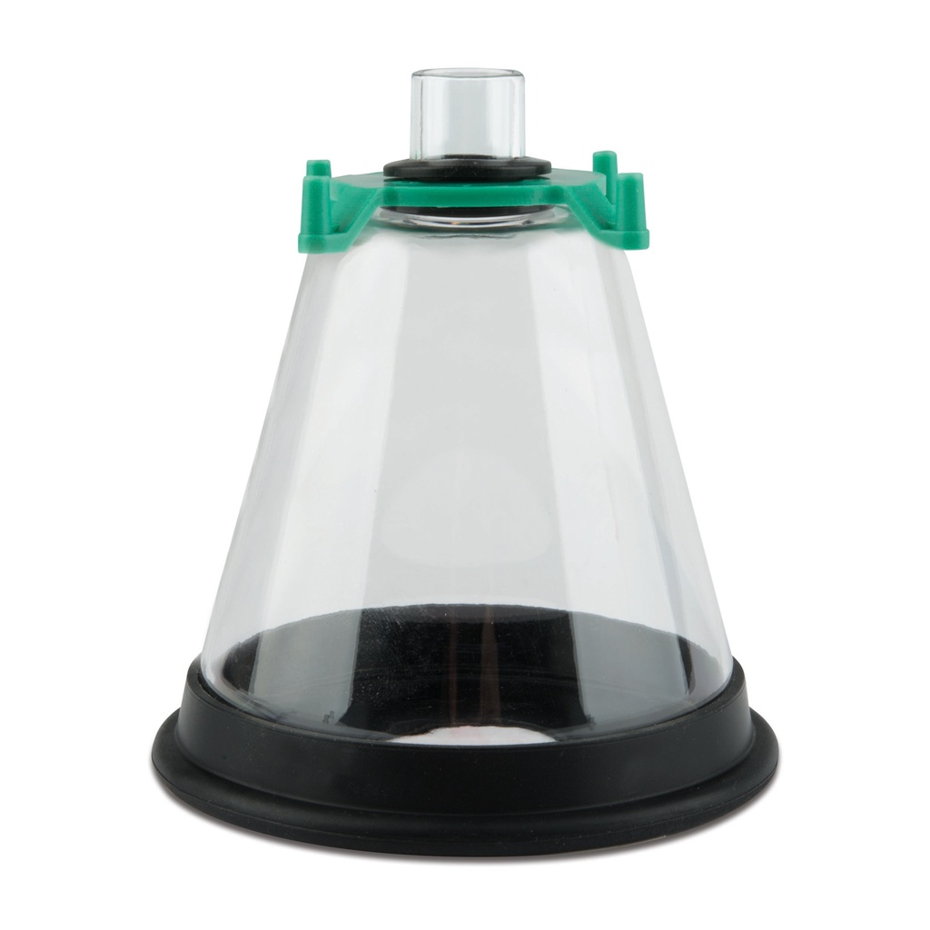 Masque respiratoire en plexiglas, taille 4, diamètre extérieur 87 mm, ouverture 30 mm, hauteur 73 mm