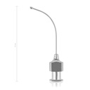 Canule oculaire boutonnée courbée, Luer Konus, 0,6 x 33 mm