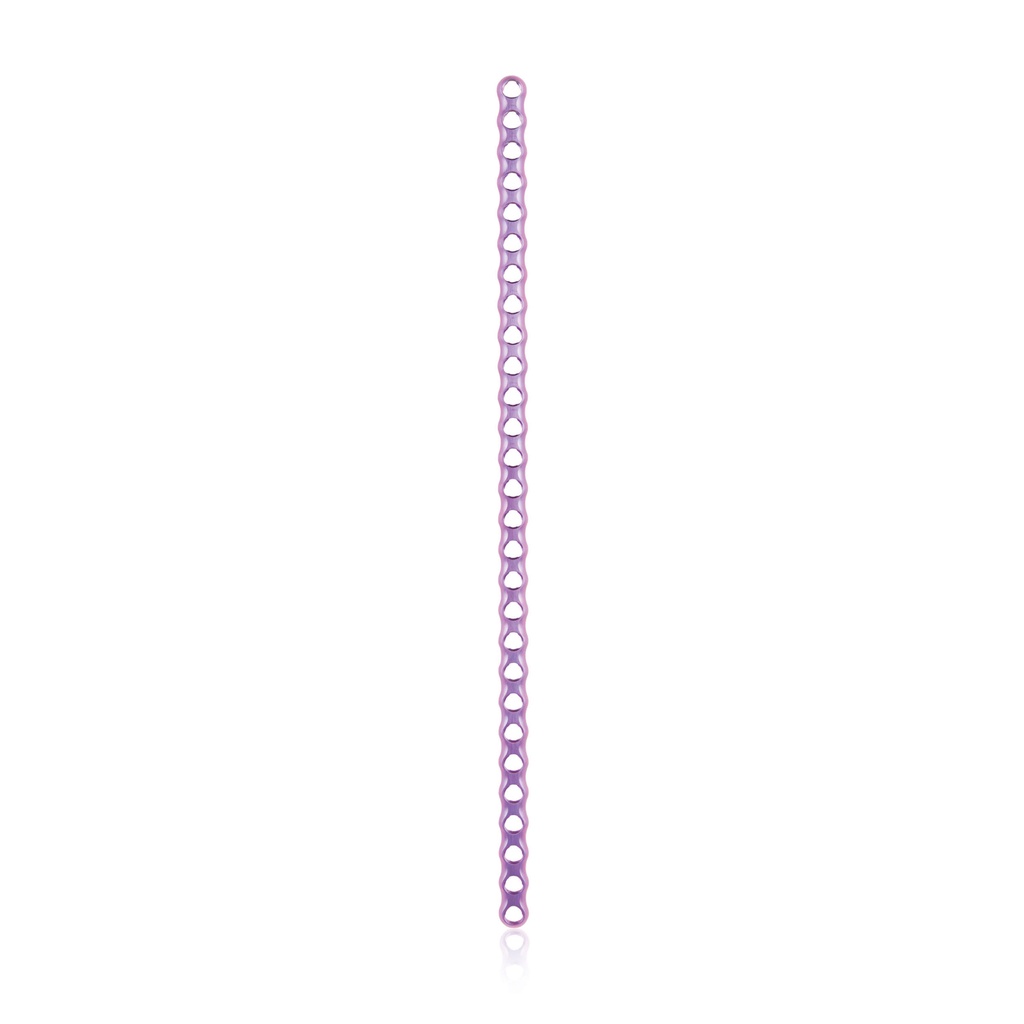 EickLoxx plaque d'os 28 trous 224 x 8.0 x 2.7 System 2.7/3.5 titane, magenta