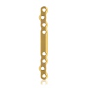 Plaque osseuse EickLoxx de type S 8 trous, 100 x 11 x 4,5 mm titane, or