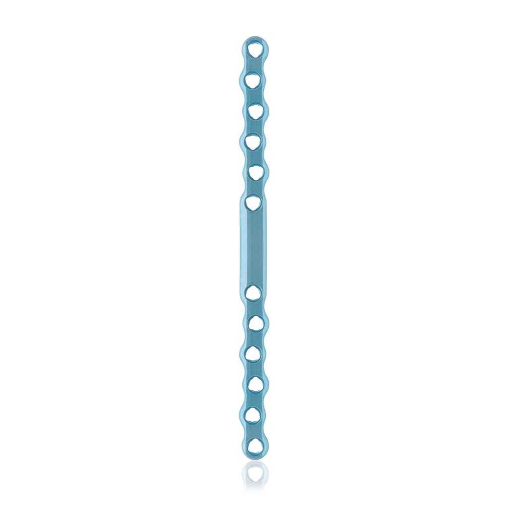[187746] EickLoxx S-Typ Knochenplatte 12-Loch,  138 x 8 x 3.2 mm, Titan, hellblau