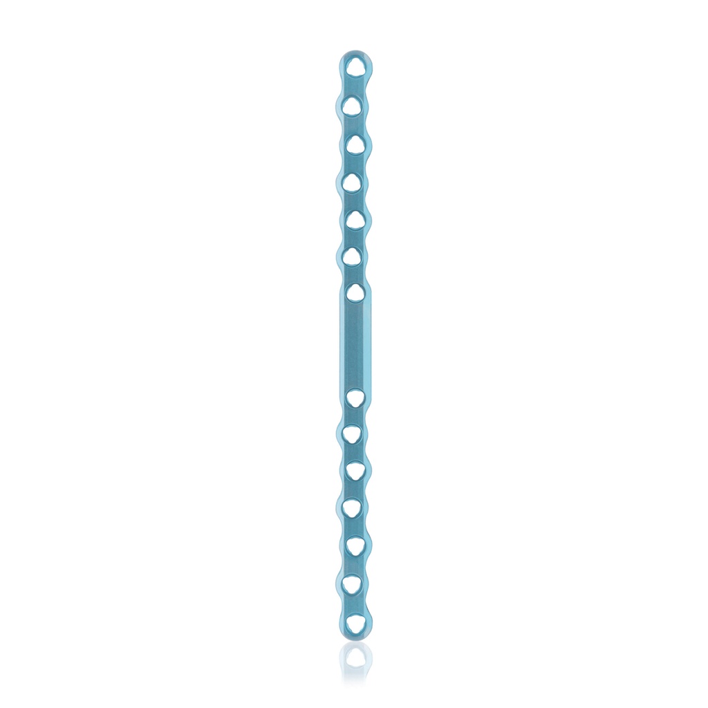 [187747] EickLoxx S-Typ Knochenplatte 14-Loch, 158 x 8 x 3.2mm, Titan, gelb,