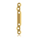 EickLoxx S-Typ Knochenplatte 6-Loch,  80 x 11 x 4,5mm. Titan, gold 