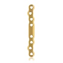 Plaque osseuse EickLoxx S-Type 8 trous, 90 x 11 x 4,5 mm titane, or