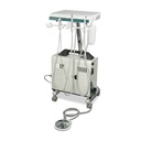 Unité dentaire mobile Profident complète avec pièce à main à basse vitesse, pièce à main contre-angle à haute vitesse, système air/eau, y compris compresseur.
