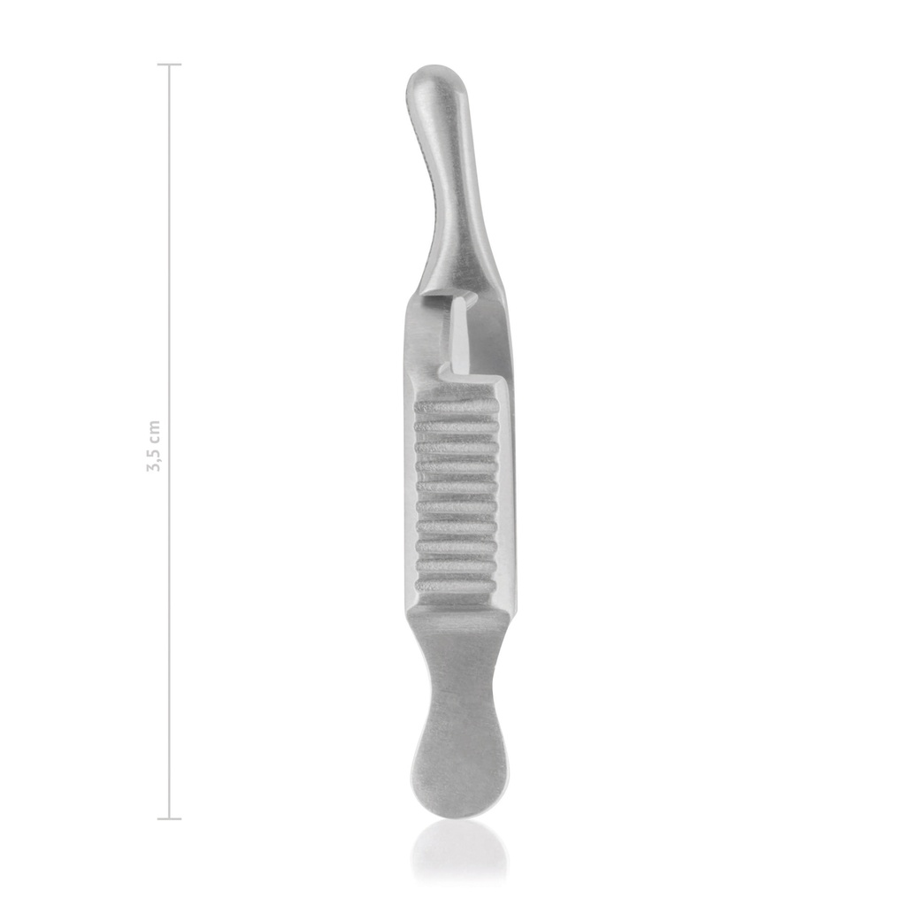 [140503] Bulldog-Klemme DIEFFENBACH, 3,5 cm, gebogen