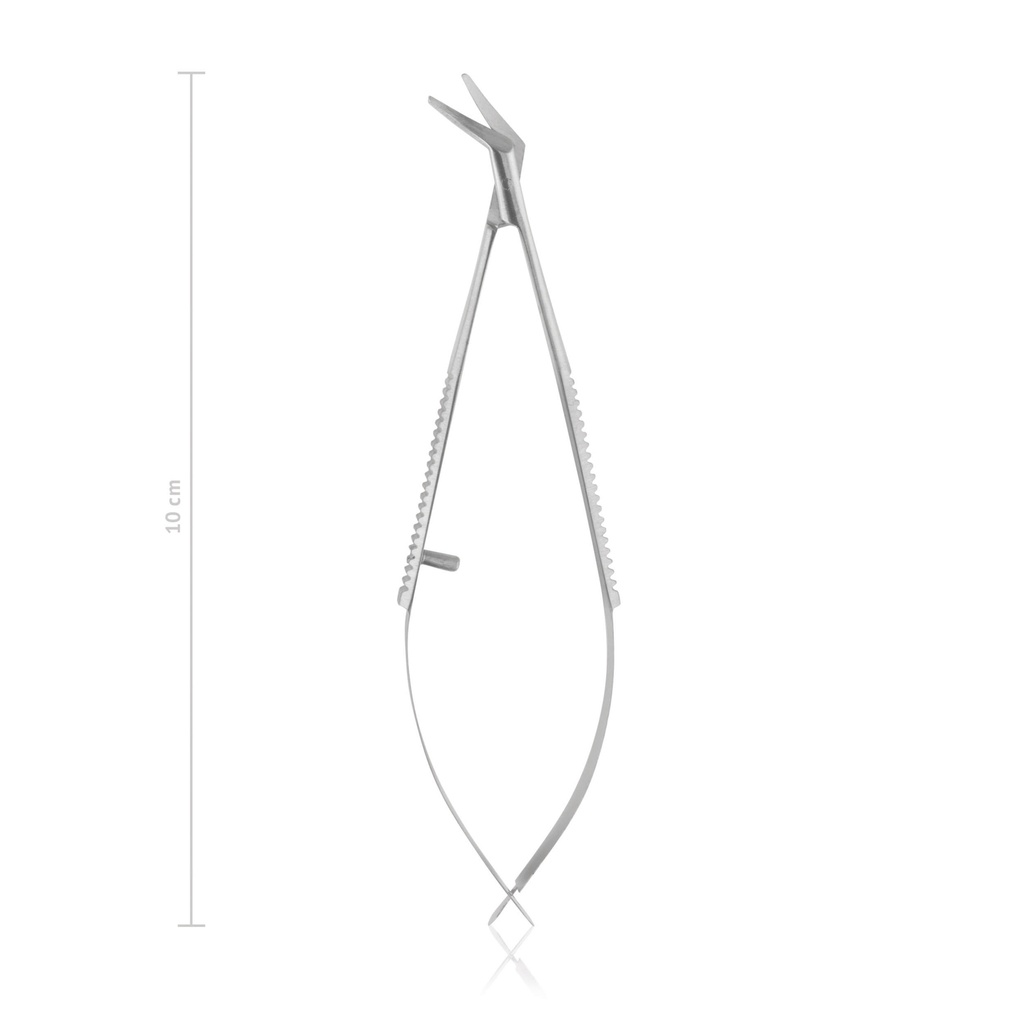 Ciseaux cornéens Castroviejo, 10 cm, courbés vers la gauche