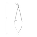 Ciseaux cornéens Castroviejo, 10 cm, courbés vers la gauche