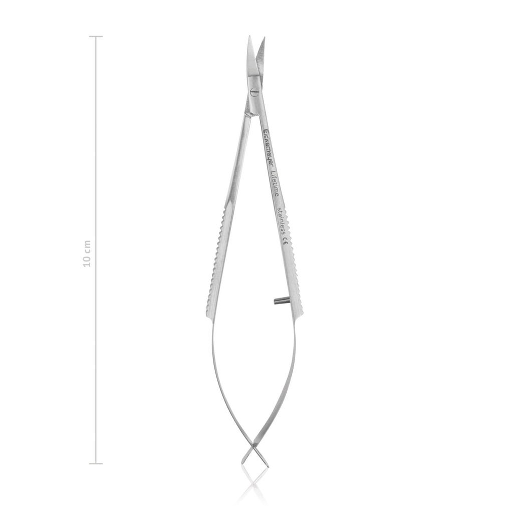[171710] Forbici iride CASTROVIEJO, L 10 cm, curva, punte acute