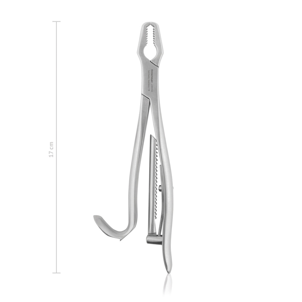 [183117] Pinza per riposizione ossa KERN-MINI, 17 cm, con dente di arresto