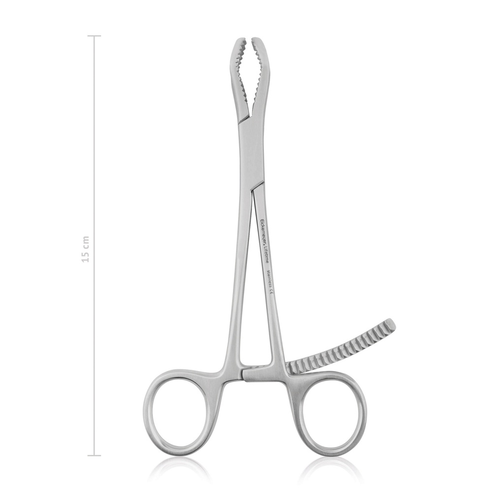 [183015] Pinza per riposizione ossa con finestra 15 cm