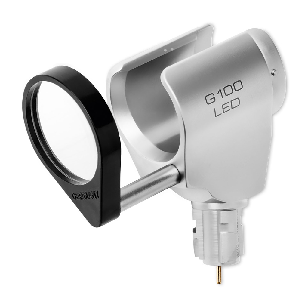 HEINE G100 geschlitztes Kopfstück LED, kpl. mit Schwenklupe und Birne, G-008.21.301