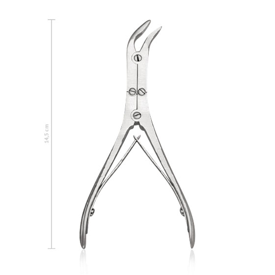 Pince emporte-pièce à laminectomie Schneidemann, 15 cm, très délicate, avec angle sur le côté