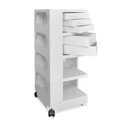 Carrello Medicar per stoccaggio medicale, bianco, L 43 x P 41 x H 95 cm