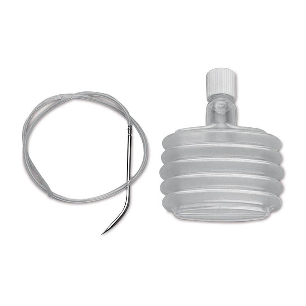 [456006] Mini-Redovac, CH 6, d = 2 mm, composé d'une poire d'aspiration de 20 ml, d'un drain fin et d'une aiguille