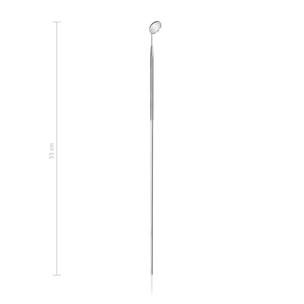 [176425] Specchio cavo orale per cavalli con manico telescopico, diametro 30 mm, lunghezza 50 cm