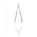 Micro porte-aiguille de Barraquer 11 cm corps rond, sans arrêt