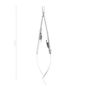 Micro porte-aiguille CASTROVIEJO 14 cm, droit à arrêt