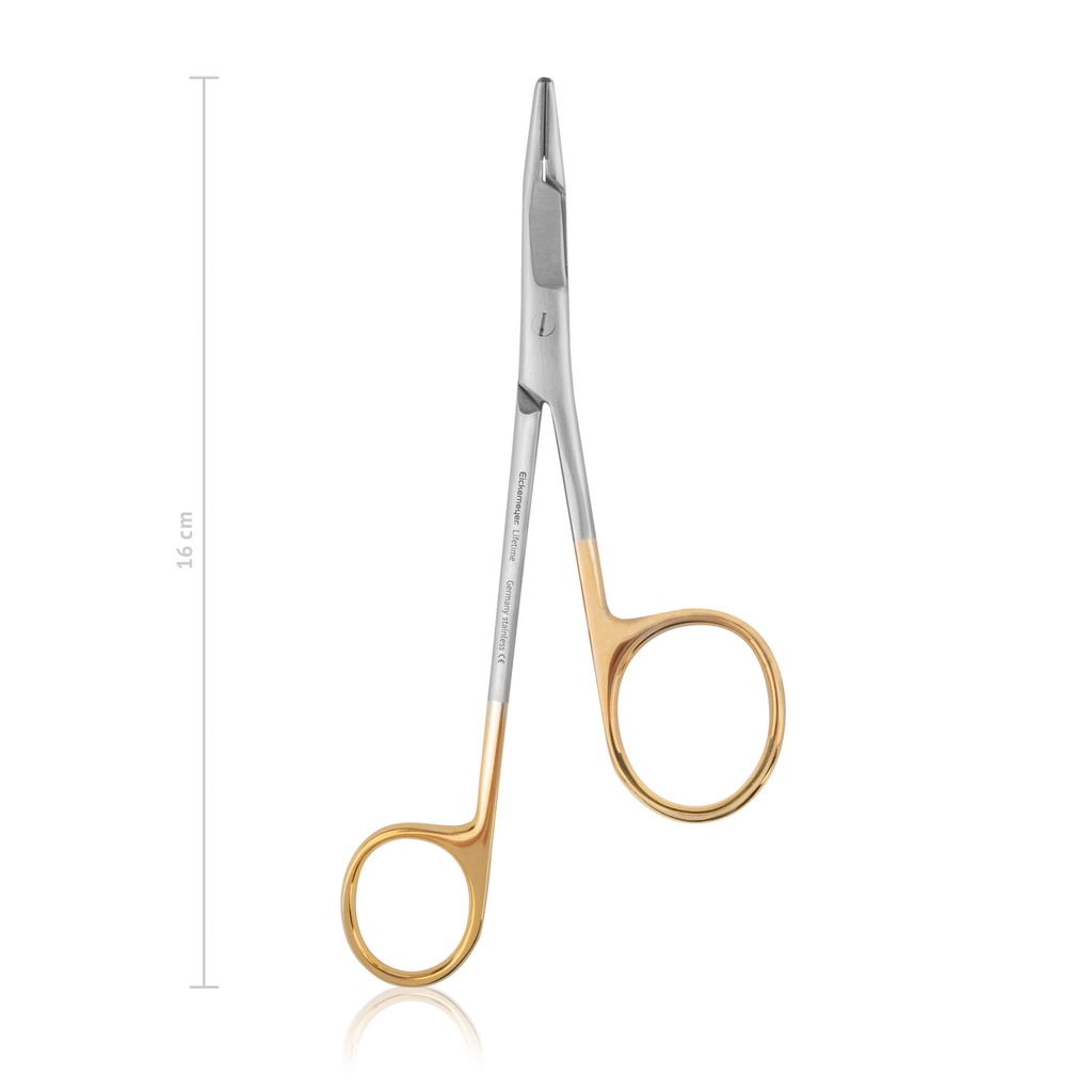[153016] Support à aiguille Gillies, 16 cm, TC, avec ciseaux