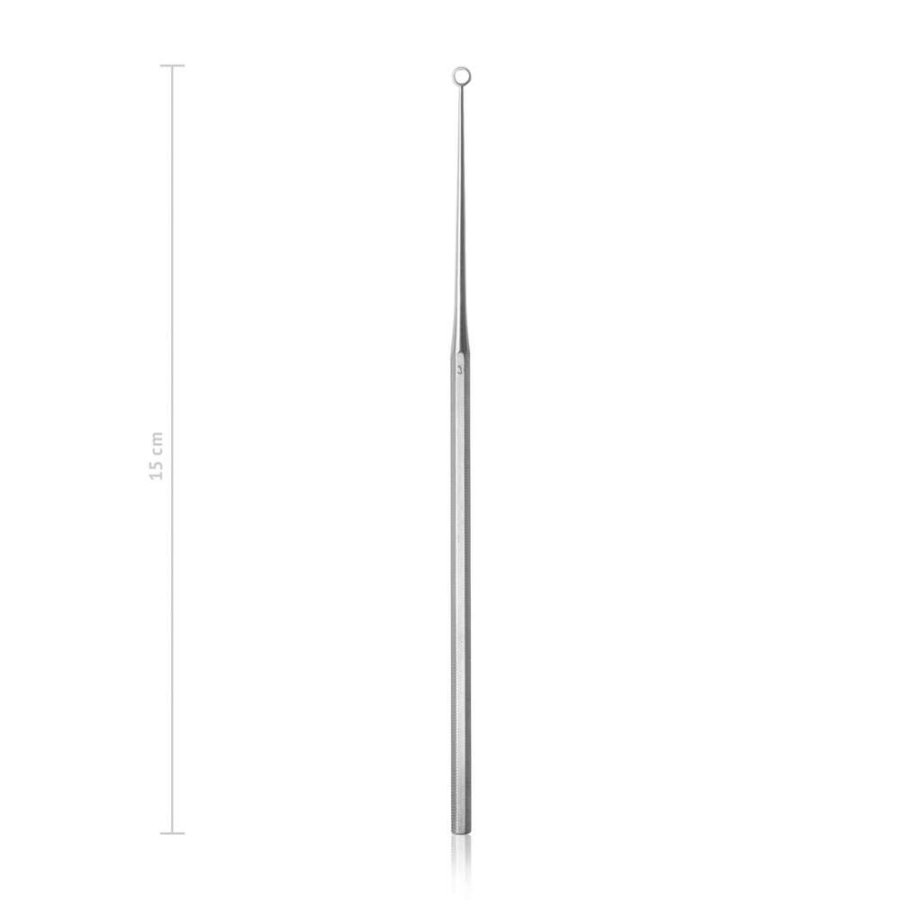 [173615] Curette auriculaire de Buck, 15 cm, courbe, mousse