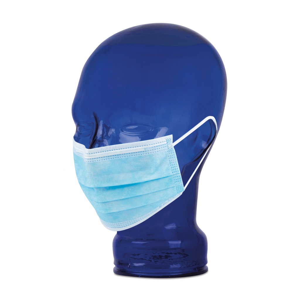 [050319] Protège-dents chirurgical, type IIR, 3 plis avec élastique, paquet de 50