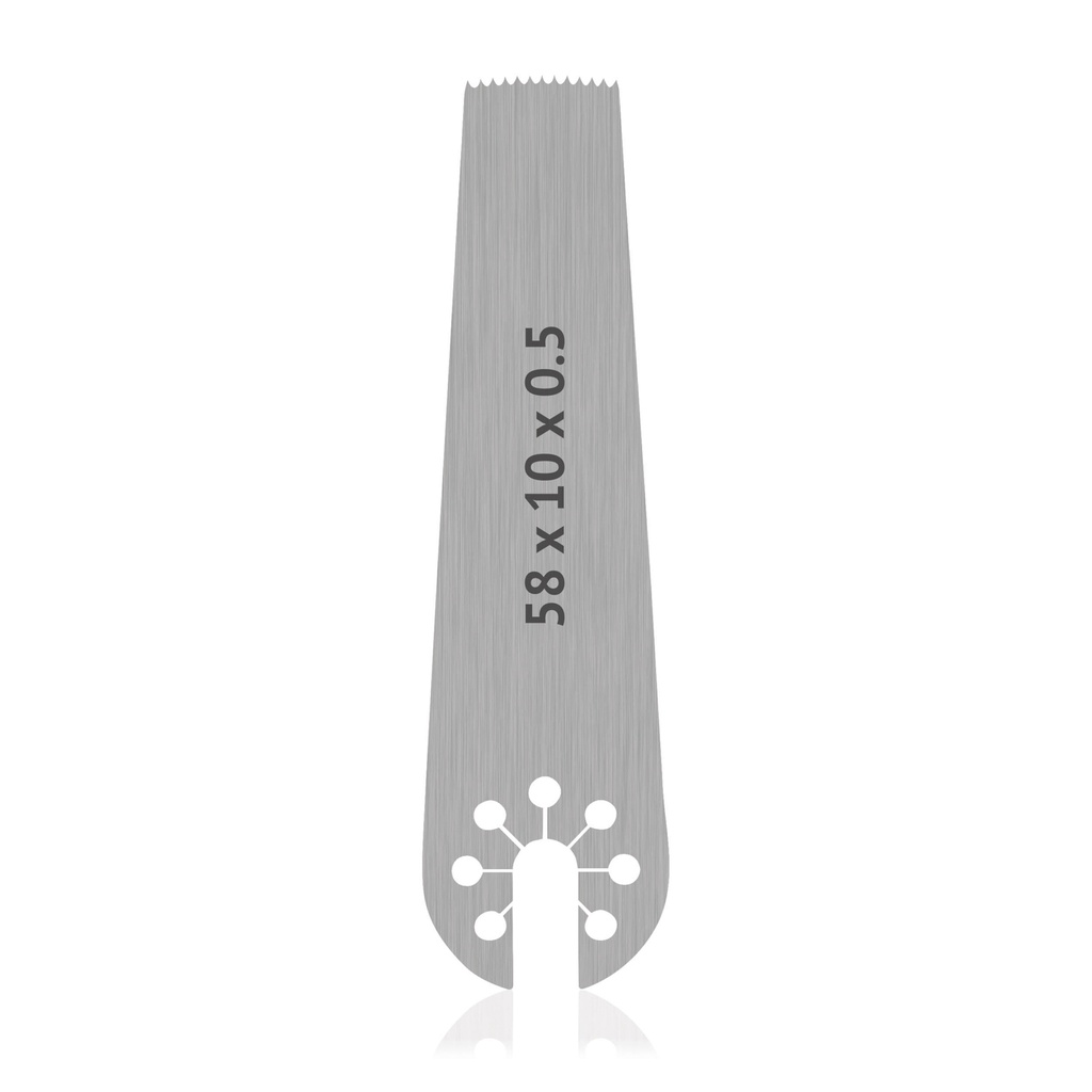 OrthoVet Plus fűrészpenge AESCULAP csatlakozással, H 58 × Sz 10 × V 0,5 mm
