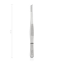Pince, anatomique, 13 cm, largeur moyenne