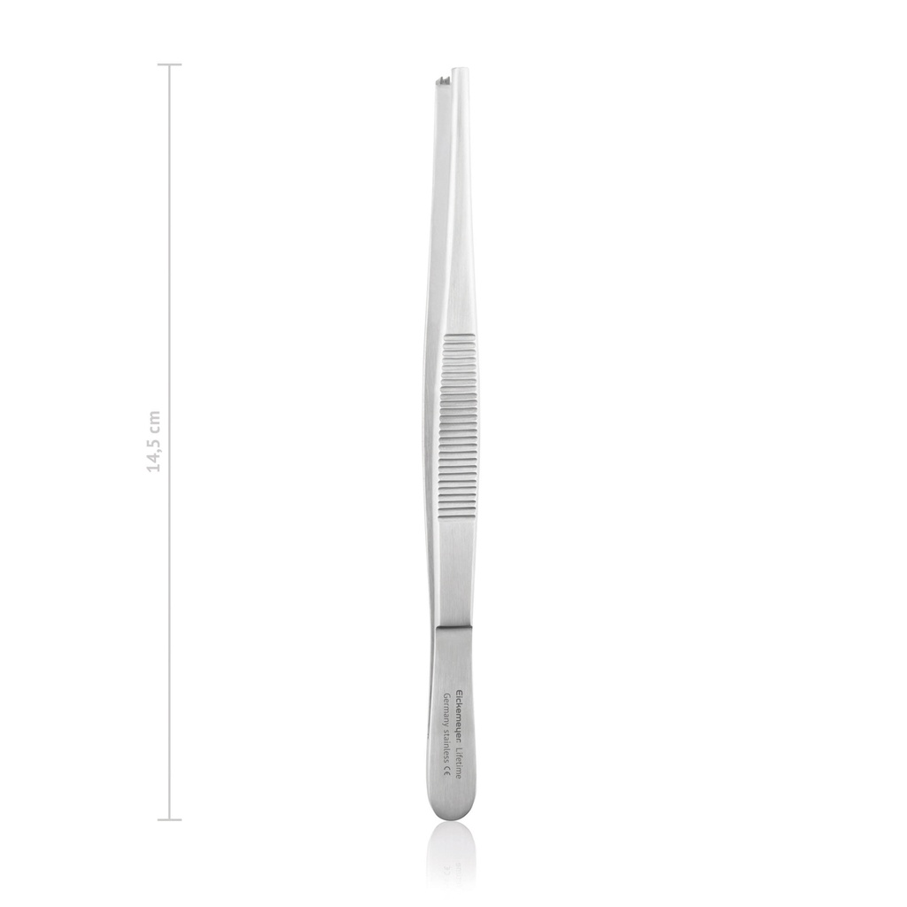[133414] Pinza per tessuti 14,5 cm, denti 2x3, modello robusto