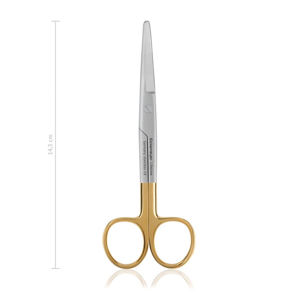 Präparierschere MAYO, stumpf/stumpf, 14,5 cm, gebogen,TC