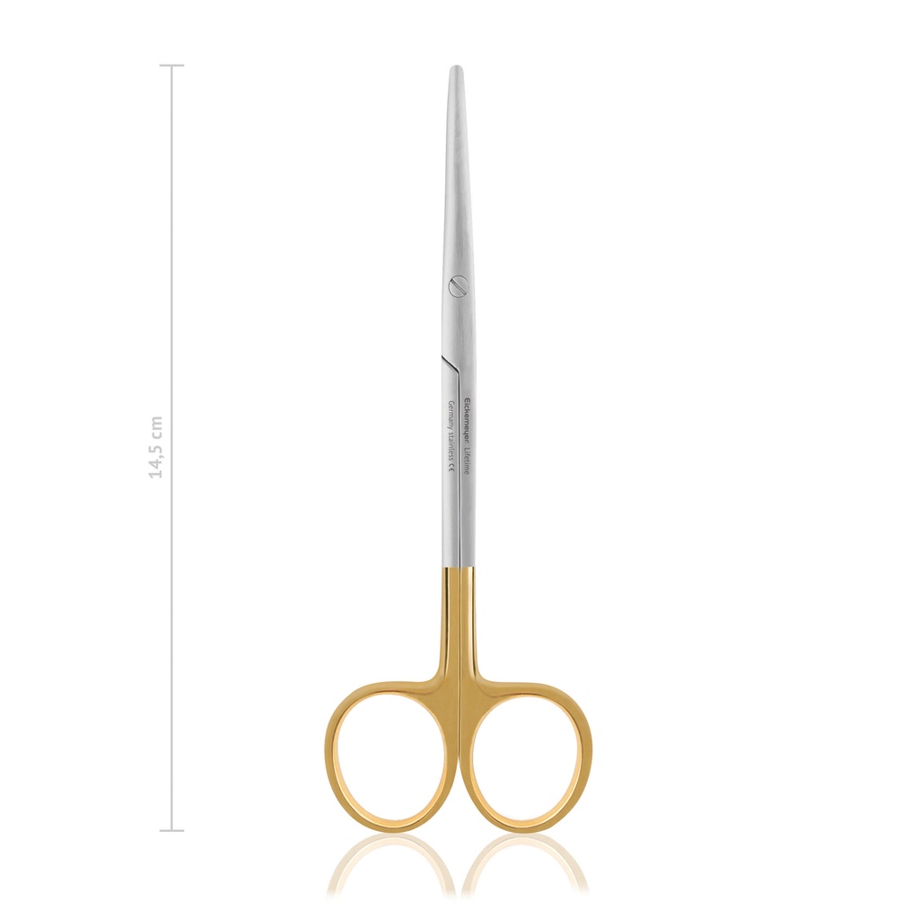 Präparierschere METZENBAUM, stumpf/stumpf, 14,5 cm, gebogen, TC