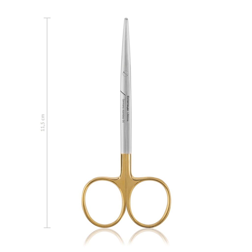 Präparierschere METZENBAUM, fein, stumpf/stumpf, 11,5 cm, gerade, TC