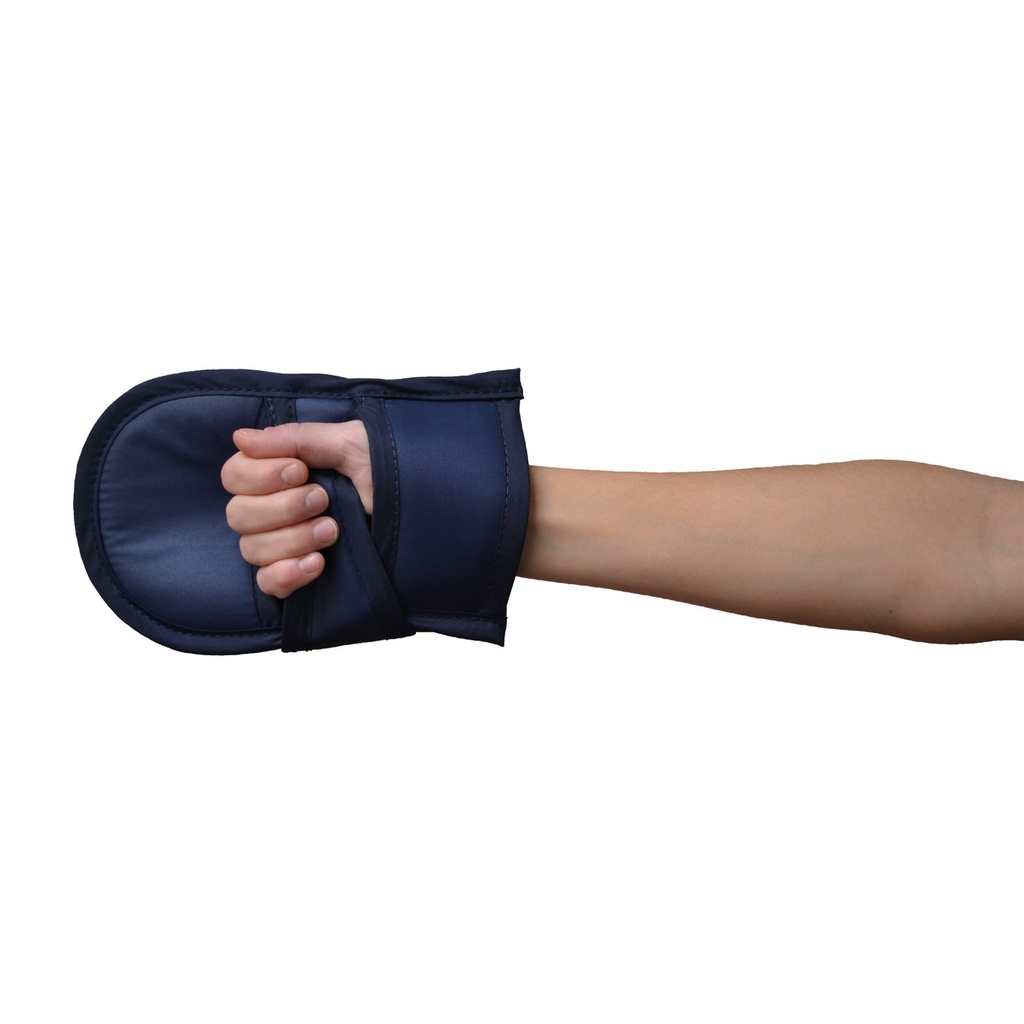 Röntgen-Handschutz, klein, mit Klettverschluß, blau, Pb 0,5 mm, Paar, Breite 14 cm, Länge 20 cm