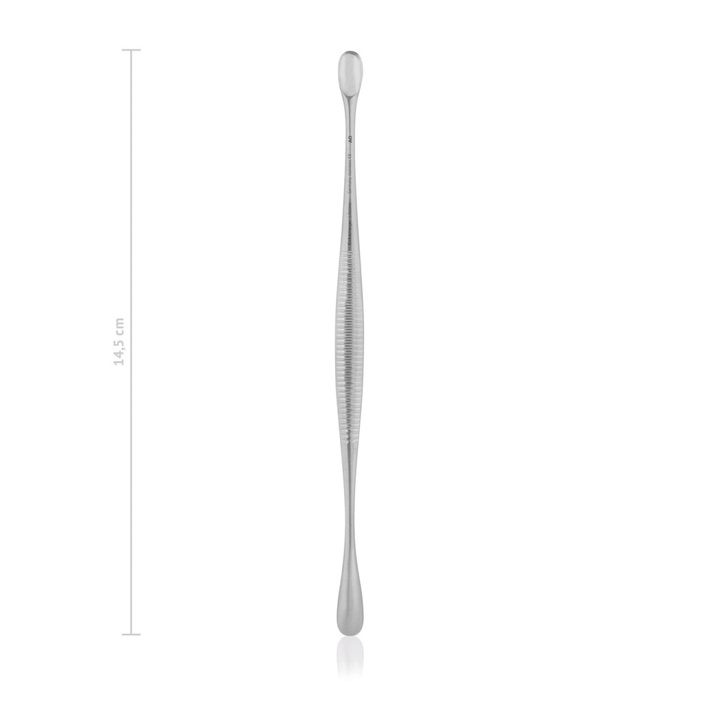 Curette à os Volkmann, 14 cm, double