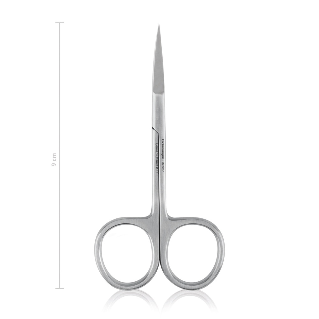 [110709] Irisschere, 9 cm, fein, gebogen, sp/sp