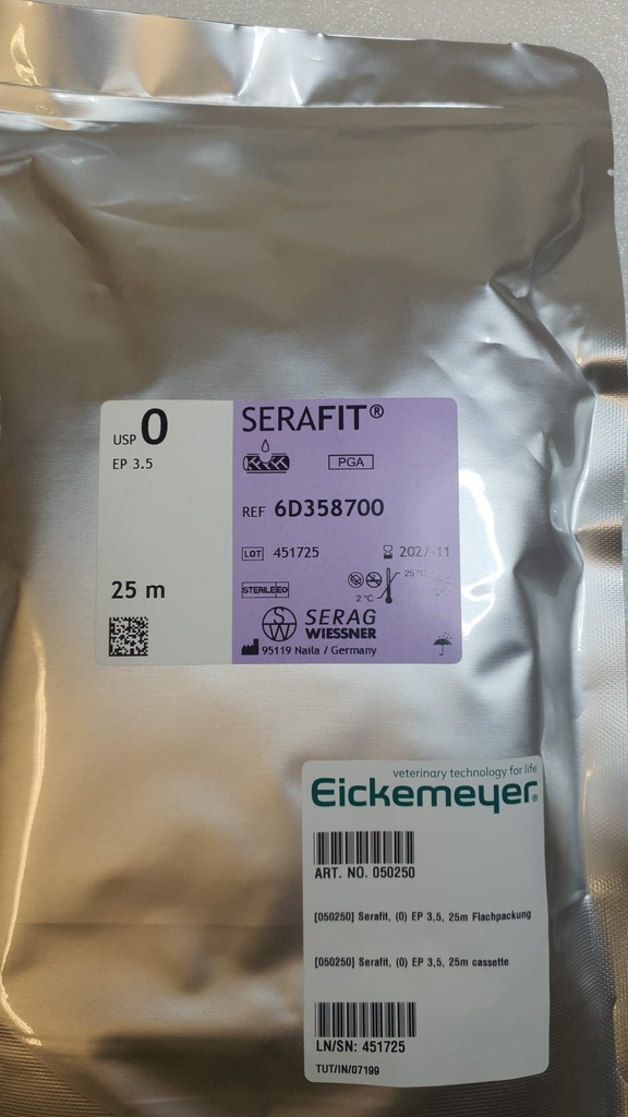 Serafit-Sutura sintetica in discoflac (0) EP 3,5, riassorbibile, 25 mt