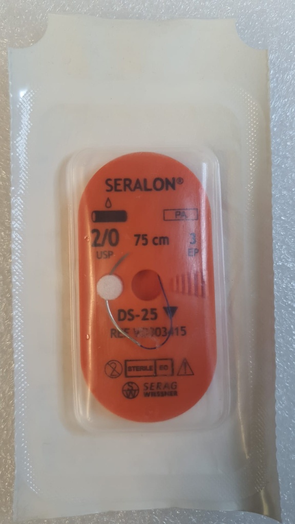 Seralon EP 3, USP 2/0, ago triang. 25mm